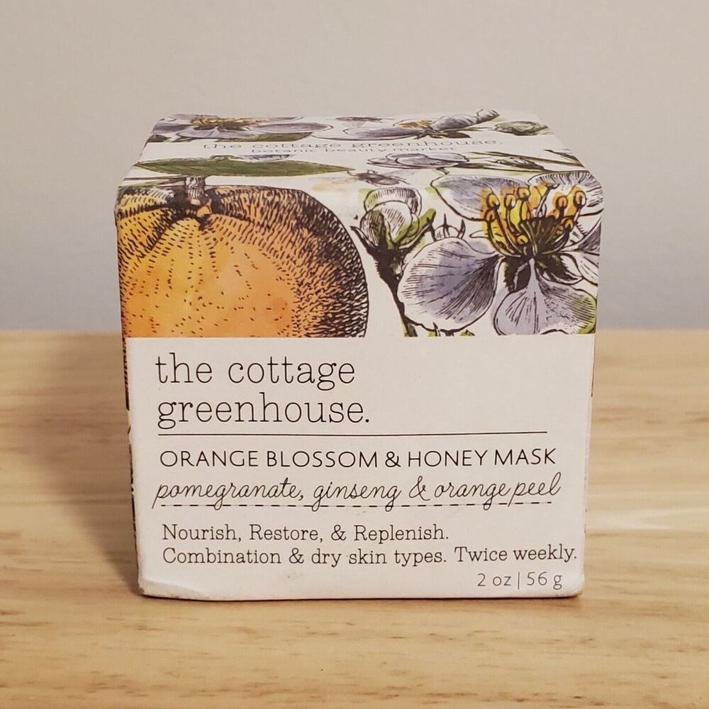 The Cottage Greenhouse Orange Blossom & Honey, Facial Mask 2 oz NIB